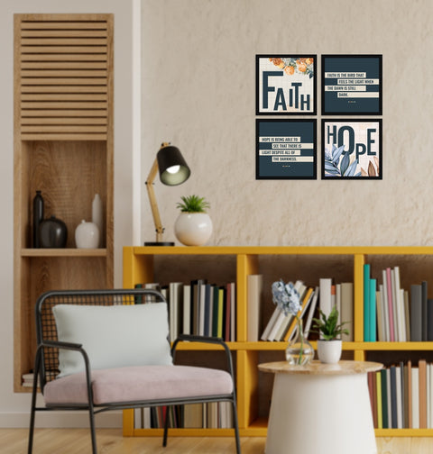 Hope motivational quote wall frame
