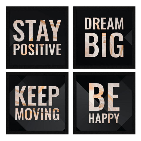 stay positive motivational quote wall frame