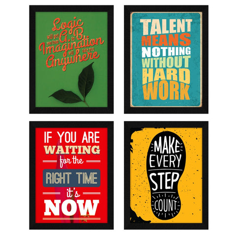 Make every step count motivational wall frame set of 4