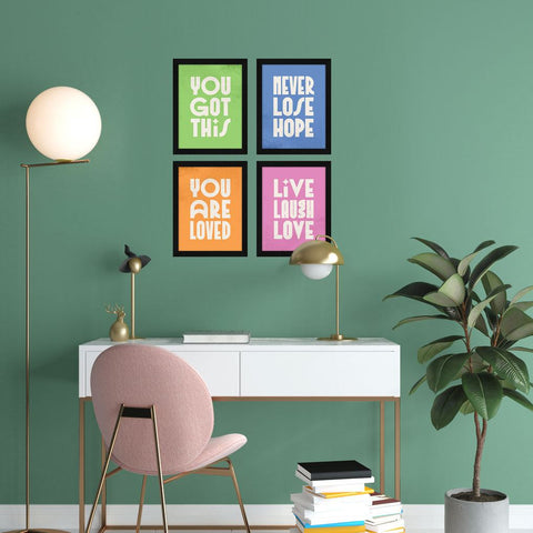 never lose hope motivational quote wall frame study room wall