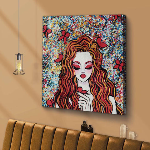 ArtX Enchanting Girl Abstract Canvas Wall Painting For Living Room and Wall Decoration