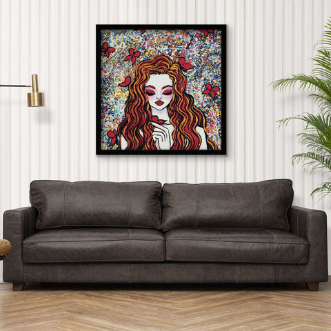 ArtX Enchanting Girl Abstract Canvas Wall Painting For Living Room and Wall Decoration
