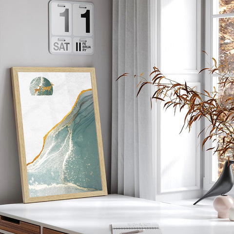 Golden Deer Painting for Wall Decoration | Luxury Deer Wall Art for Living Room, Set of 3 AXIII-42-DER