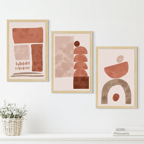 Bohemian Painting For Wall Decoration, Set of 3 AXIII-15-BOH