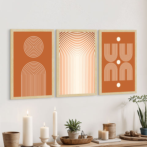 Boho Pattens Painting For Wall Decoration, Set of 3 AXIII-19-BOH