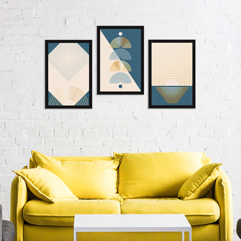 Boho Pattens Painting For Wall Decoration, Set of 3 AXIII-18-BOH