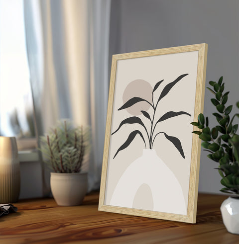 Boho Floral Vases Art Paintings, Painting For Wall Living Room, AXIII-23-FLR