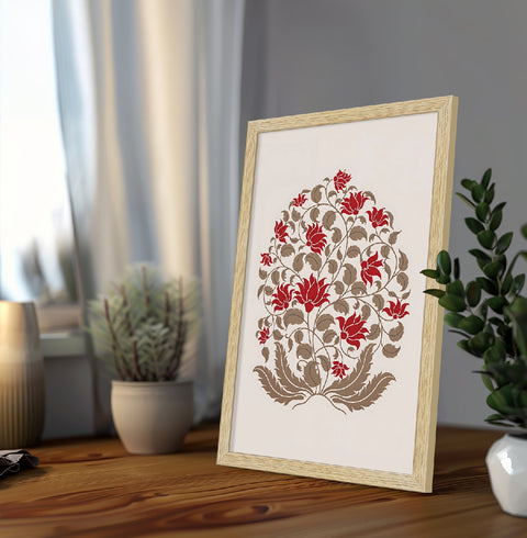 Floral Madhubani Art Paintings, Painting For Wall Living Room, Set of 3 AXIII-45-MDB