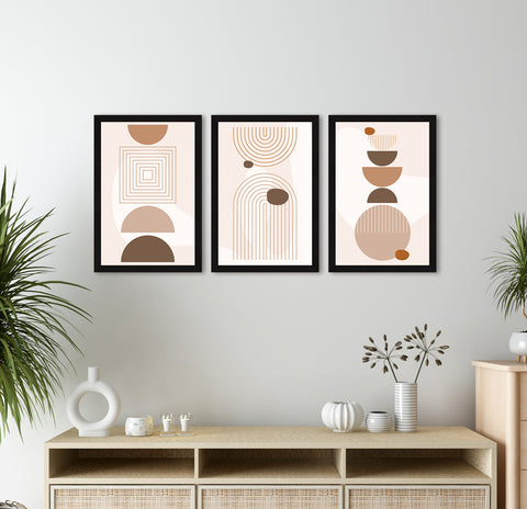 Boho Painting For Wall Decoration, Set of 3 AXIII-30-BOH