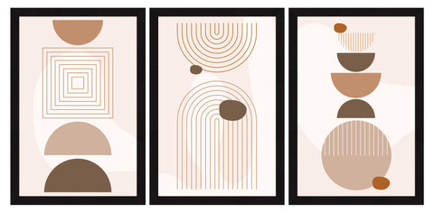 Boho Painting For Wall Decoration, Set of 3 AXIII-30-BOH