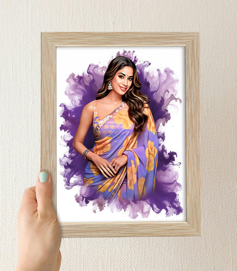 ArtX Handcrafted Oil Painting Photo Frame | Personalized Gift for Couple, Birthday Gift for Wife, Anniversary Gift Couple Special, Customized Photo Frame Gift for Girlfriend, Sister & Women, Set of 1