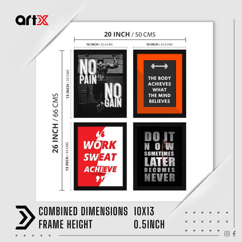 A4 size set of for motivational quotes