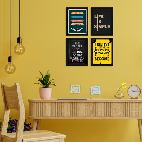Life is simple motivational wall frame 
