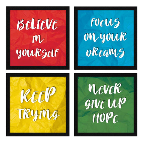 Believe in yourself motivational quote framed