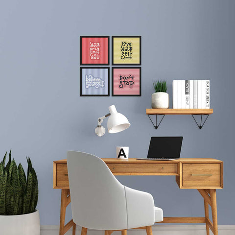 love yourself motivational quote wall frame