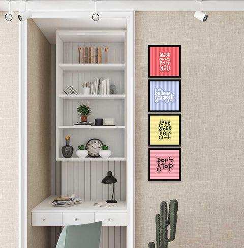believe in yourself motivational quote wall frame