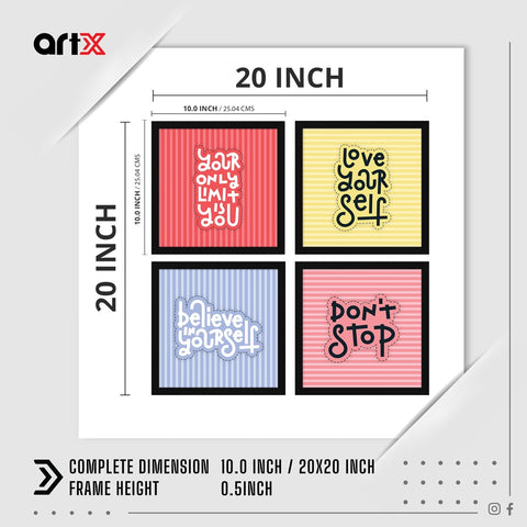 don't stop motivational quote wall frame