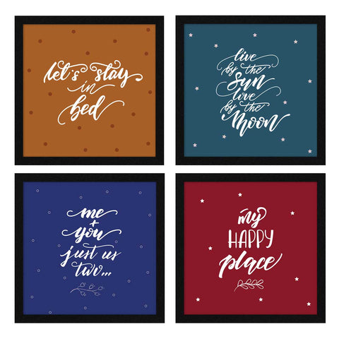 let us stay in bed motivational quote wall frame