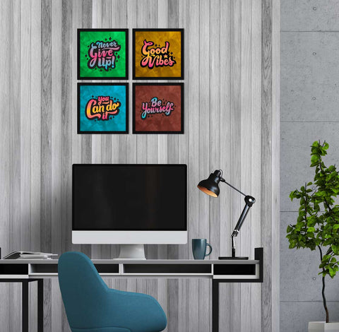 good vibes motivational quote wall frame
