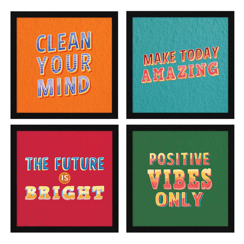 clean your mind motivational quote wall frame