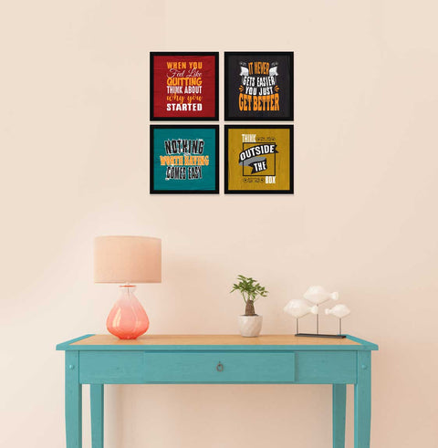 it never gets easier you just get better motivational quote wall frame