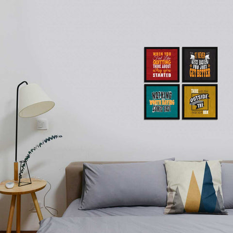 nothing worth having come easy motivational quote wall frame