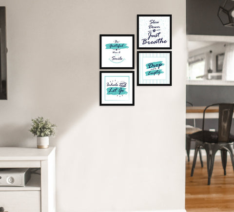drop and be empty motivational quote wall frame