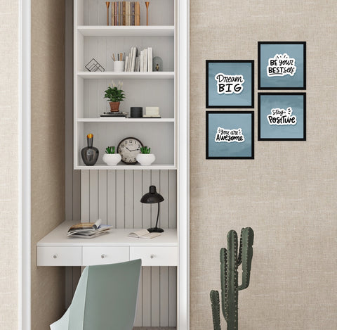be your best self motivational quote wall frame