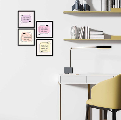 stay hungry stay foolish motivational quote wall frame