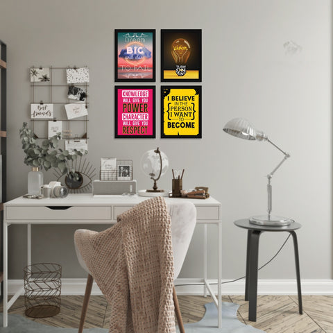 I believe in person I want to become motivational quote wall frame 