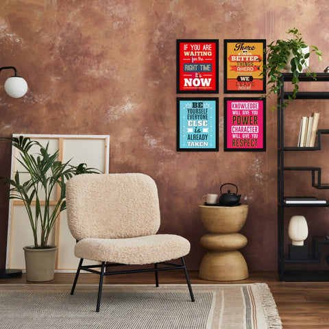 There Are Far Better Things Motivational Quote Wall Frames, Inspirational, Set of 4, AXS4-116
