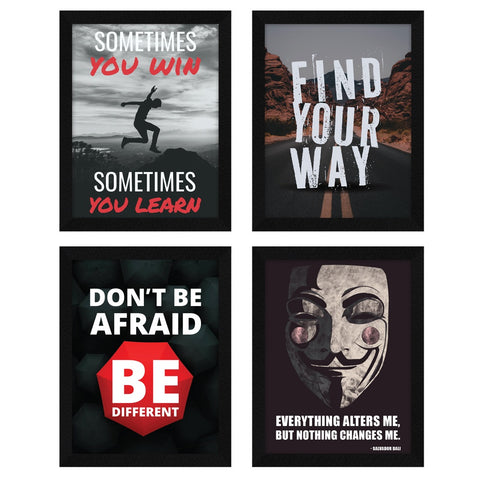 Find you way motivational quote wall frame